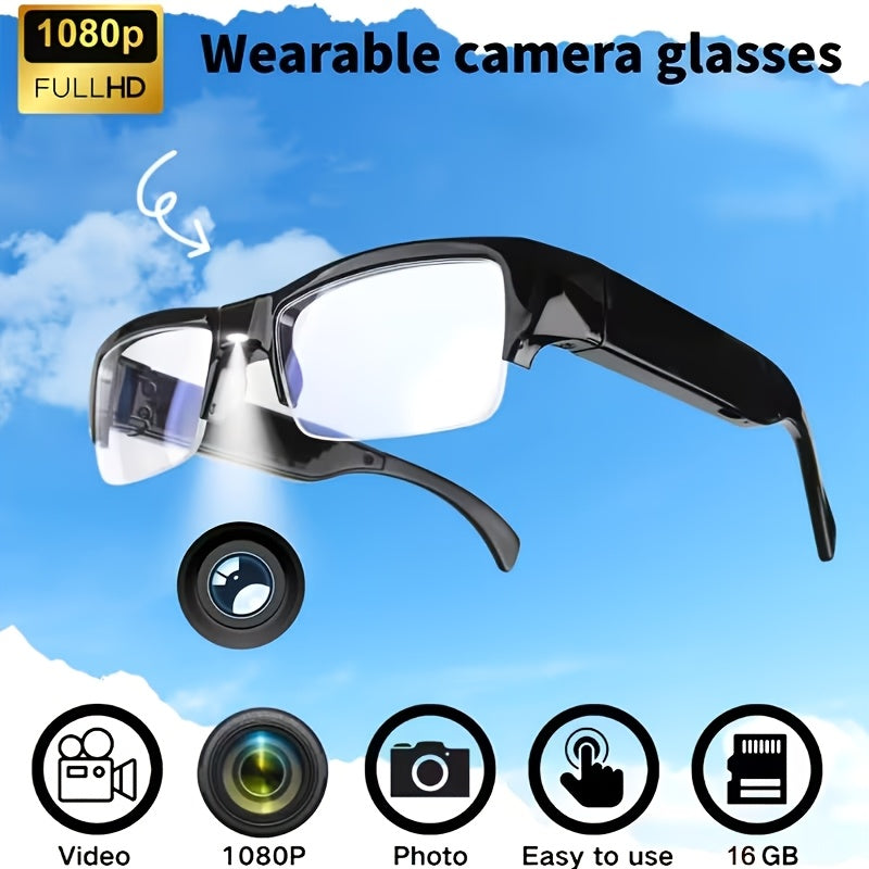 1080P Smart Video Glasses | 75° Wide-Angle | HD Photo & Video | Perfect Gift for Tech Lovers