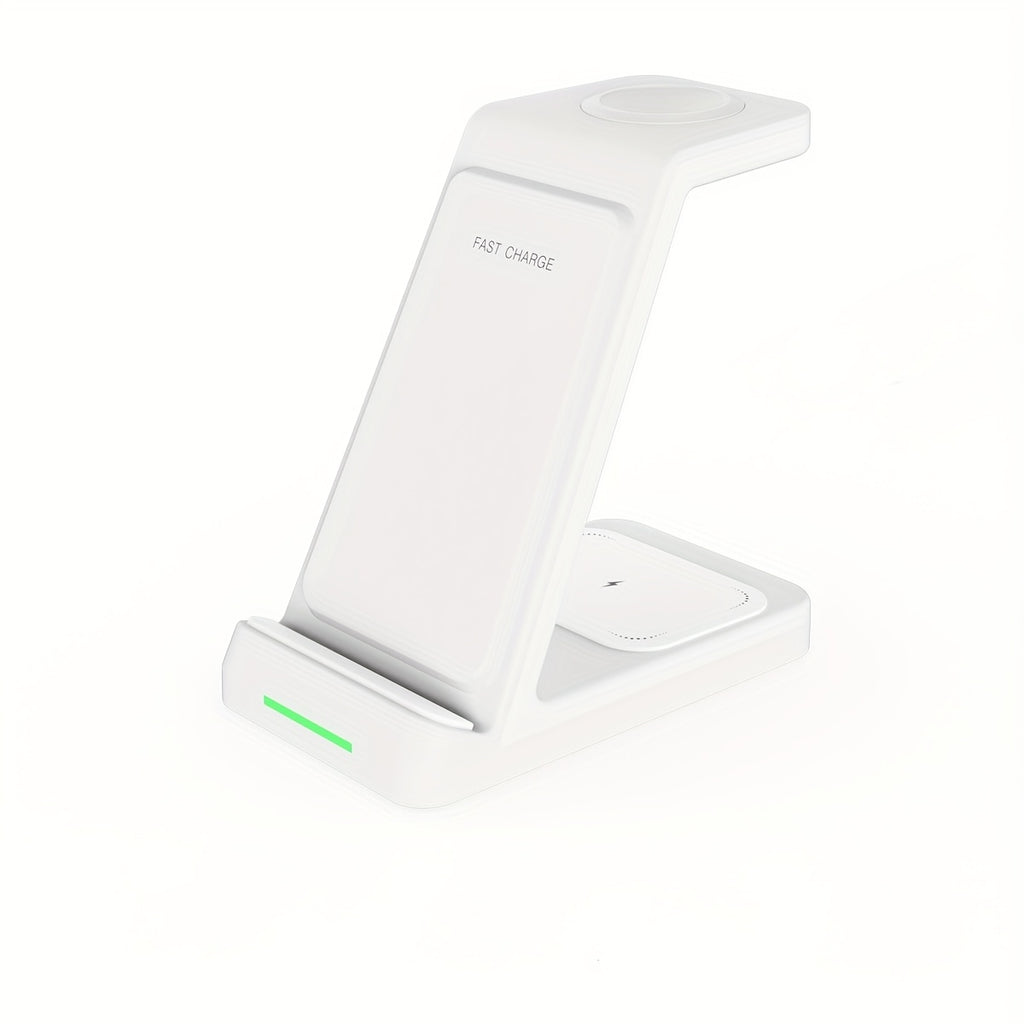3-in-1 Wireless Charging Station | Phone Holder Stand | Charging Indicator | iPhone 17–11 & Apple Watch | Home & Office