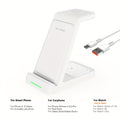 3-in-1 Wireless Charging Station | Phone Holder Stand | Charging Indicator | iPhone 17–11 & Apple Watch | Home & Office