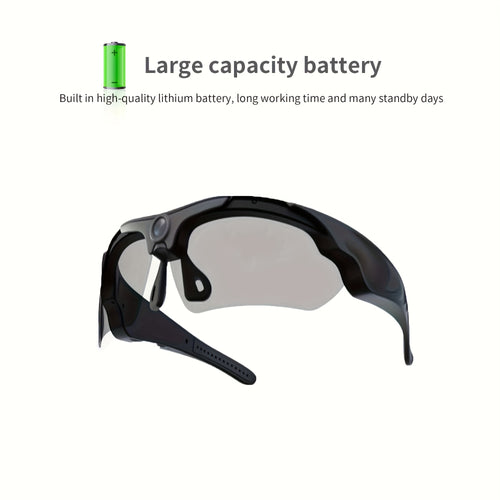 1080P HD Action Camera Glasses | 64GB | Outdoor Recording | Cycling, Driving & Fishing
