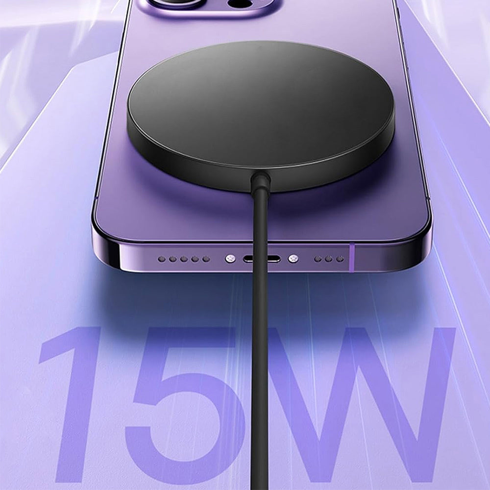 15W Magnetic Wireless Charger | Overcharge Safety | Dual USB-C & USB-A Ports | iPhone 17–11 & Samsung S24/S23/S22