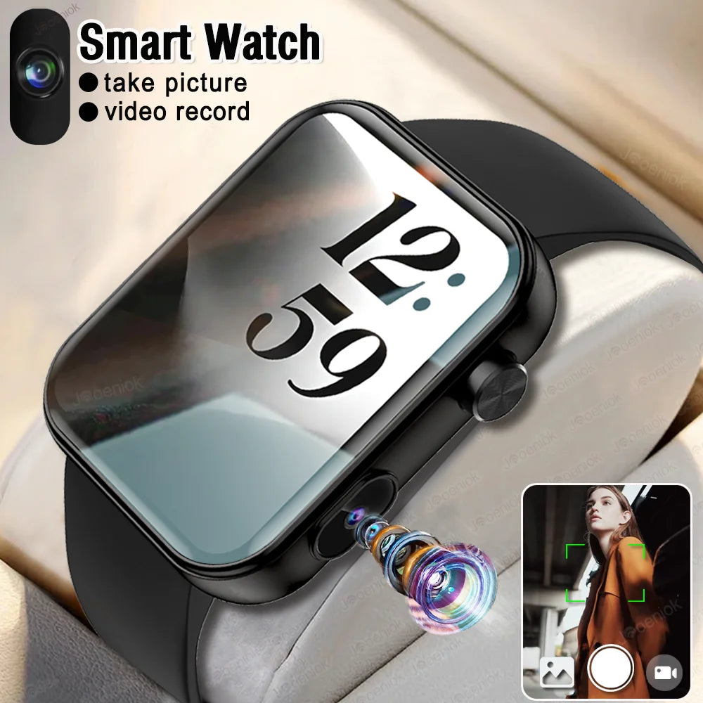 Jooeniok P51 Smart Watch | Built-In Camera | Video Recording | 7-Day Battery | IPS Display | BT Calling | iPhone & Android