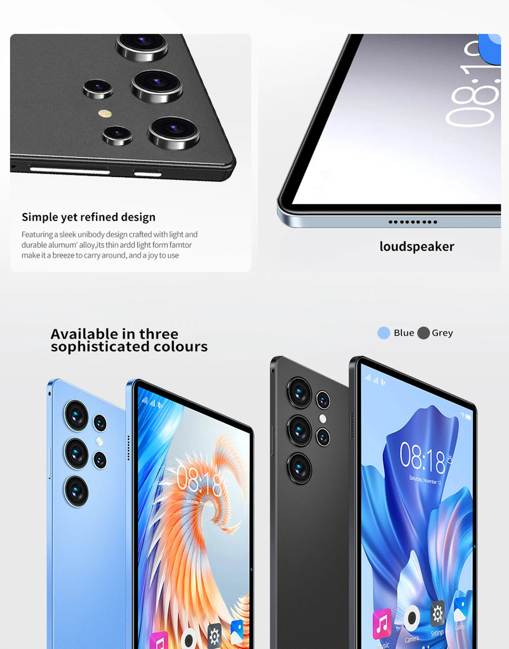 10.1" Android Tablet 2026 | Octa-Core | 4GB RAM | 64GB ROM | Dual SIM 4G & 3G Phone Call | 6000mAh | Google Play