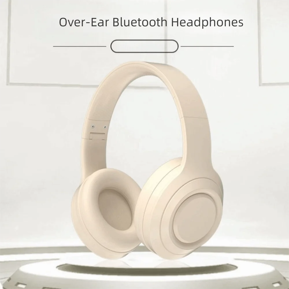 Bluetooth 5.3 Wireless Headphones | Balanced Armature | Foldable | Adjustable Headband | HiFi Stereo | Khaki, Black & Pink