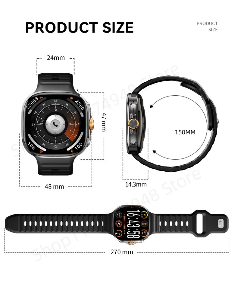 Zestbolt M99 5G Android Smartwatch | 2.4" AMOLED | 900W Rotating Camera | WiFi | GPS | NFC | SIM Card | 17 Languages