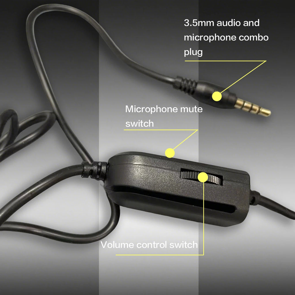 7260 Wired Headphones with Microphone，Suitable for work meetings、Study Recording、Entertainment Games，Compatible：PS4/PS5/Xbox One