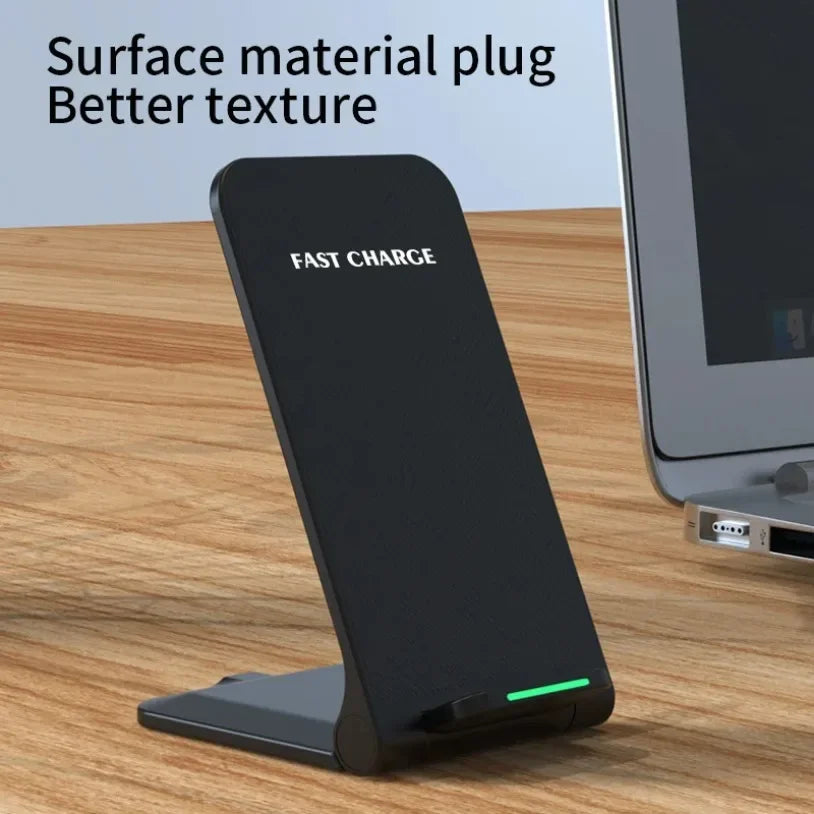 30W Fast Wireless Charger Stand | Upright Induction Dock for iPhone 17/16/15/14/13 Pro, Samsung & Xiaomi