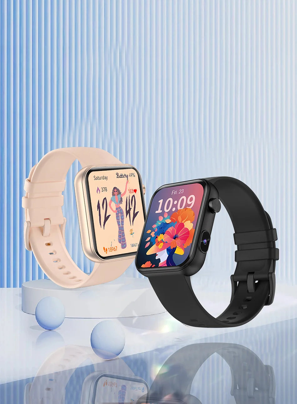 Jooeniok P51 Smart Watch | Built-In Camera | Video Recording | 7-Day Battery | IPS Display | BT Calling | iPhone & Android
