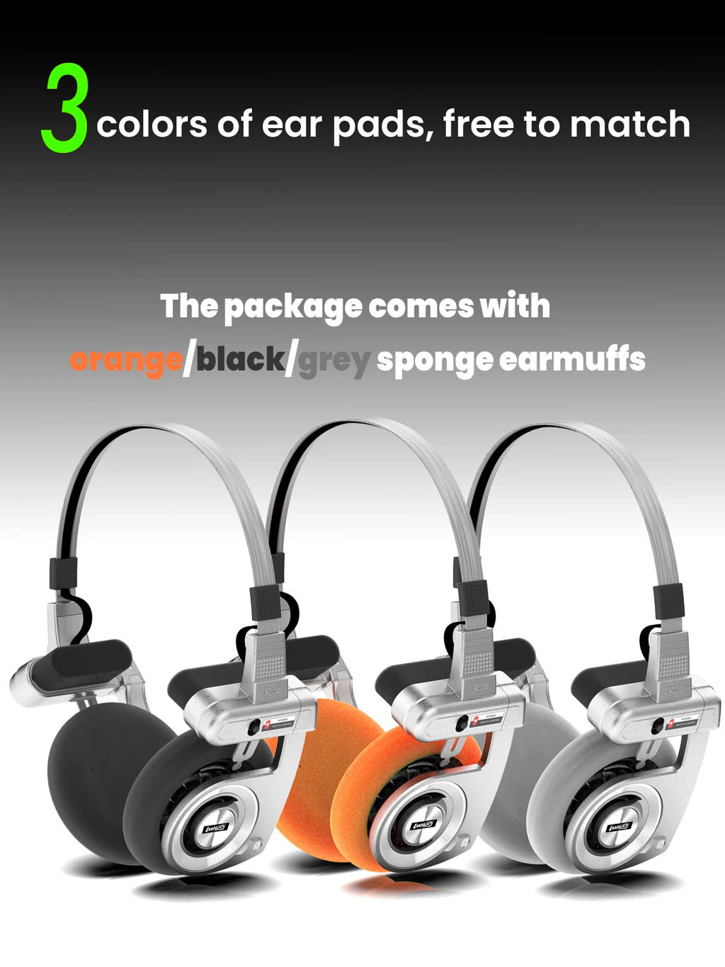 UMELODY U3 Retro Wireless Bluetooth Headphones | HiFi Sound | Active Noise Cancelling | Foldable On-Ear