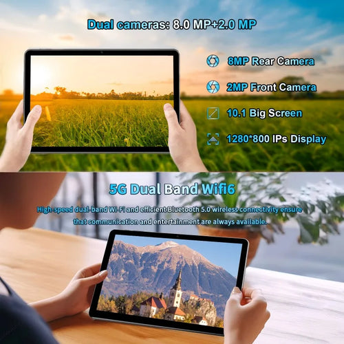 10" Android 15 Tablet | Octa-Core | 4GB RAM | 64GB ROM | 1TB Expansion | WiFi 6 | Pencil, Keyboard & Mouse Included