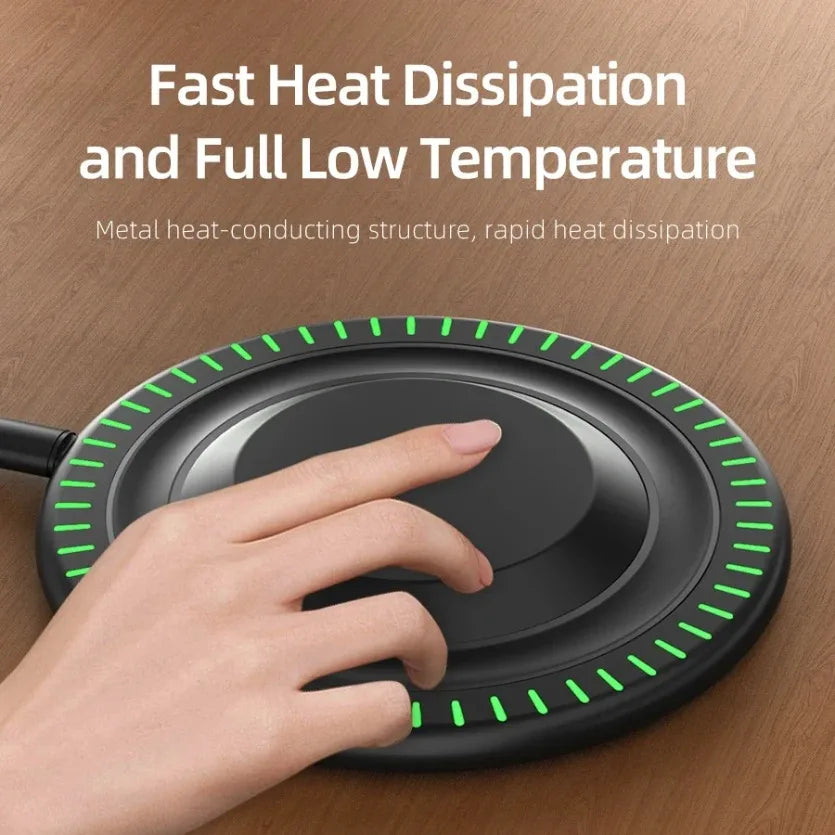 100W Wireless Charger Pad | Ultra-Fast Induction Charging | iPhone 12–17, Samsung, Xiaomi & Huawei