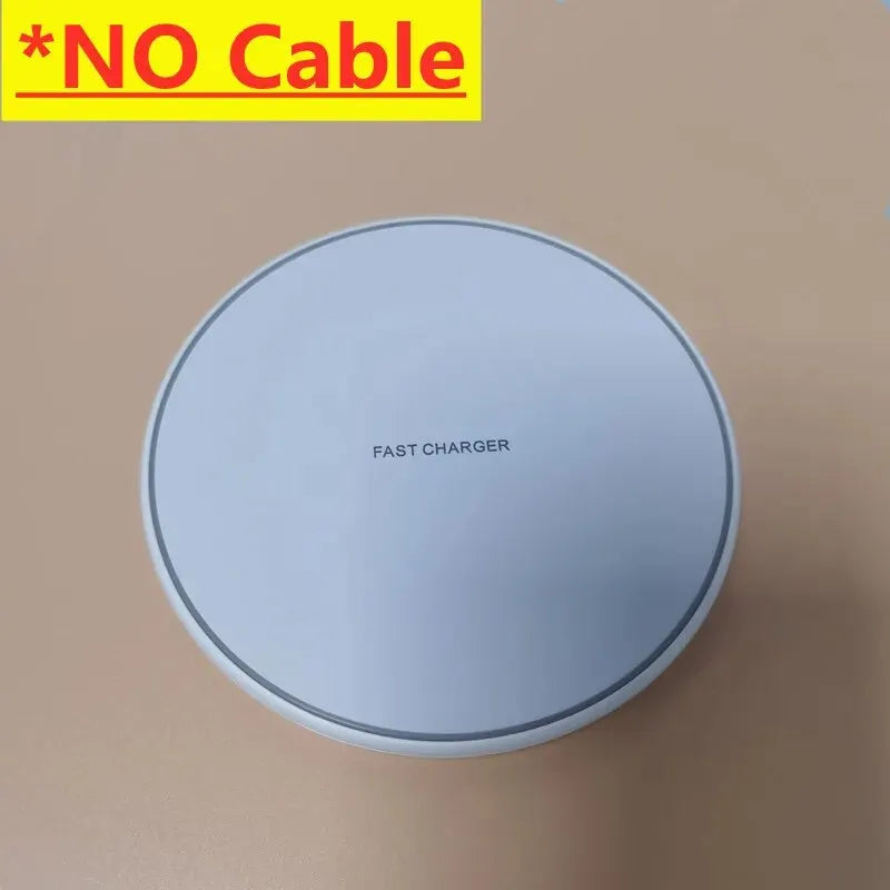 30W Wireless Fast Charger Pad | Type-C | LED Indicator | iPhone 15/14/13/12, Samsung S23/S22, Xiaomi & Huawei