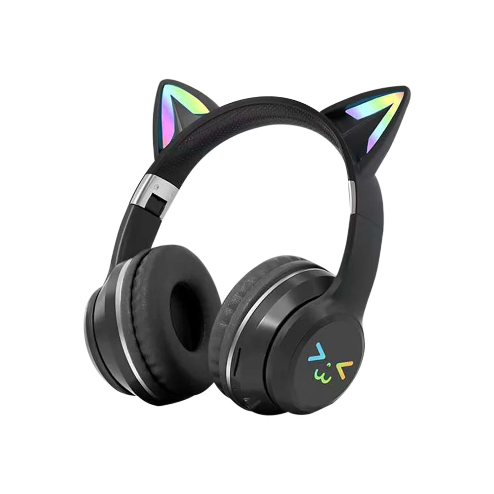 Gradient RGB Cat Ear Wireless Headphones | Bluetooth 5.1 | ANC | Mic | Girls, Kids & Gaming | 5 Colours
