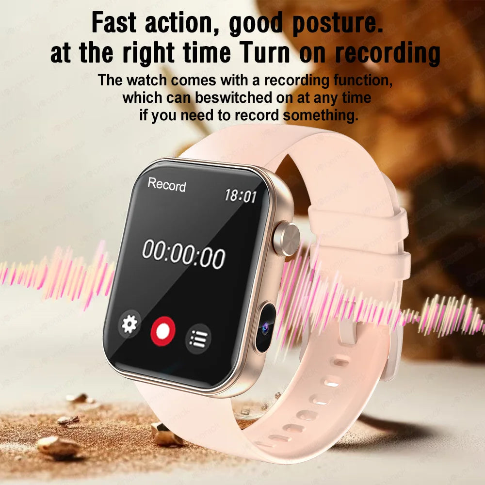 Jooeniok P51 Smart Watch | Built-In Camera | Video Recording | 7-Day Battery | IPS Display | BT Calling | iPhone & Android