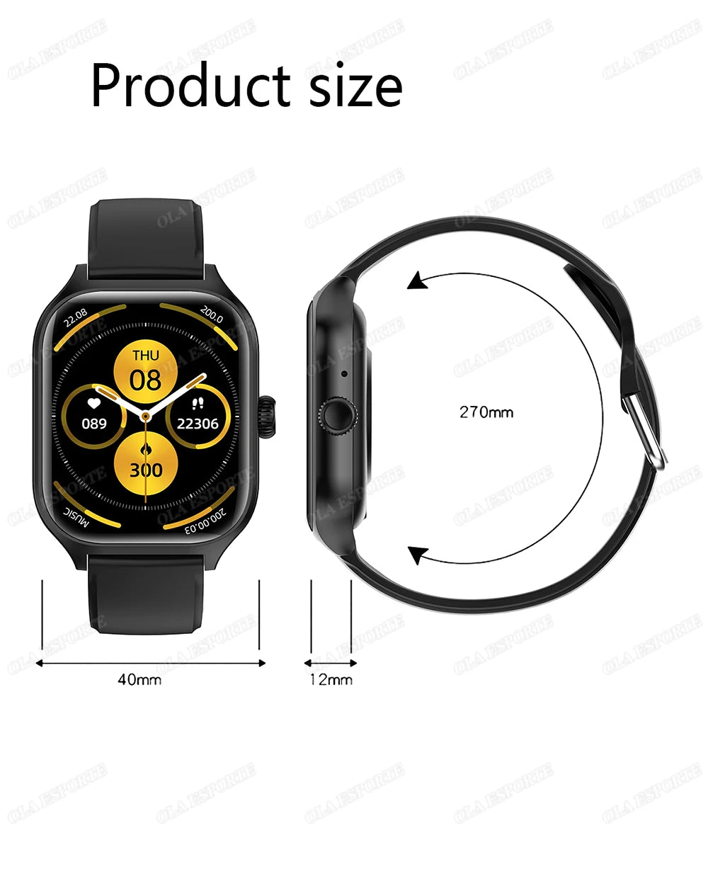Ola Esporte Smart Watch | 2.01" HD Display | GPS | 3-Day Battery | Bluetooth Calling | Heart Rate, SpO2 & Sleep | Android & iOS