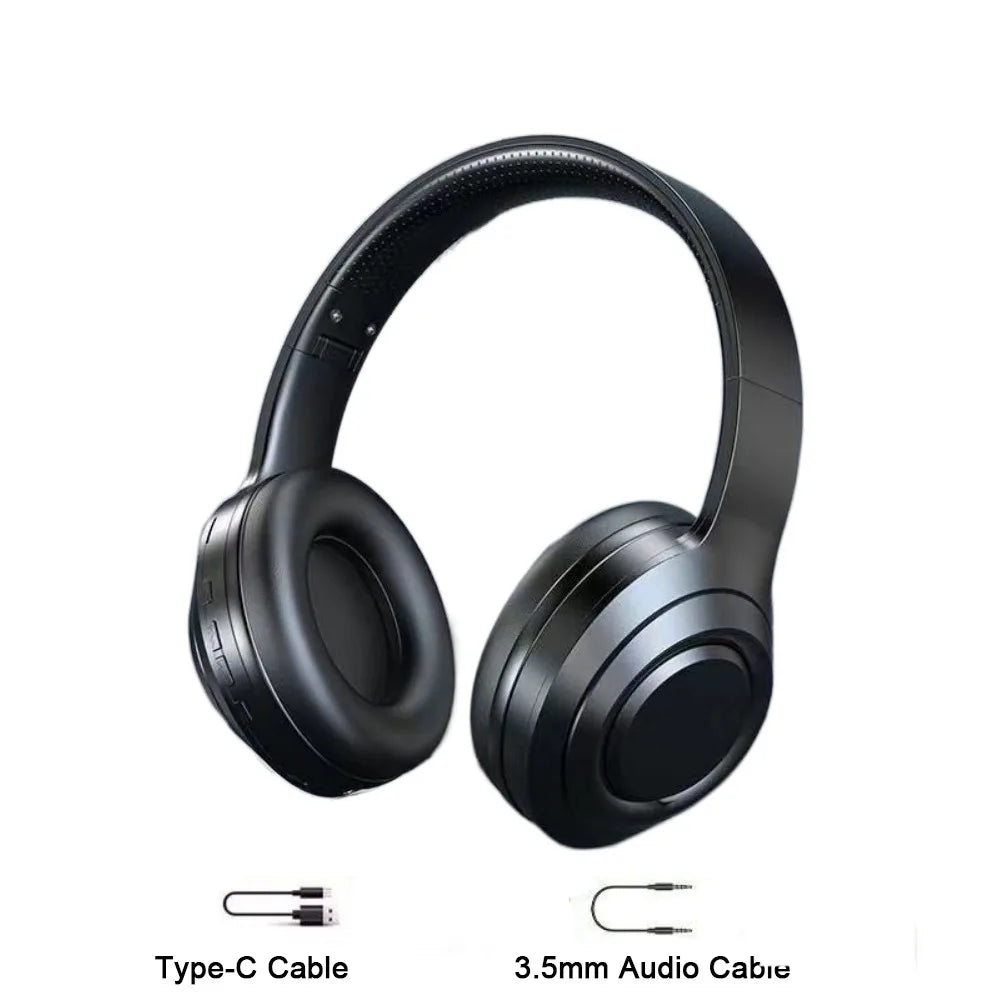 Bluetooth 5.3 Wireless Headphones | Balanced Armature | Foldable | Adjustable Headband | HiFi Stereo | Khaki, Black & Pink