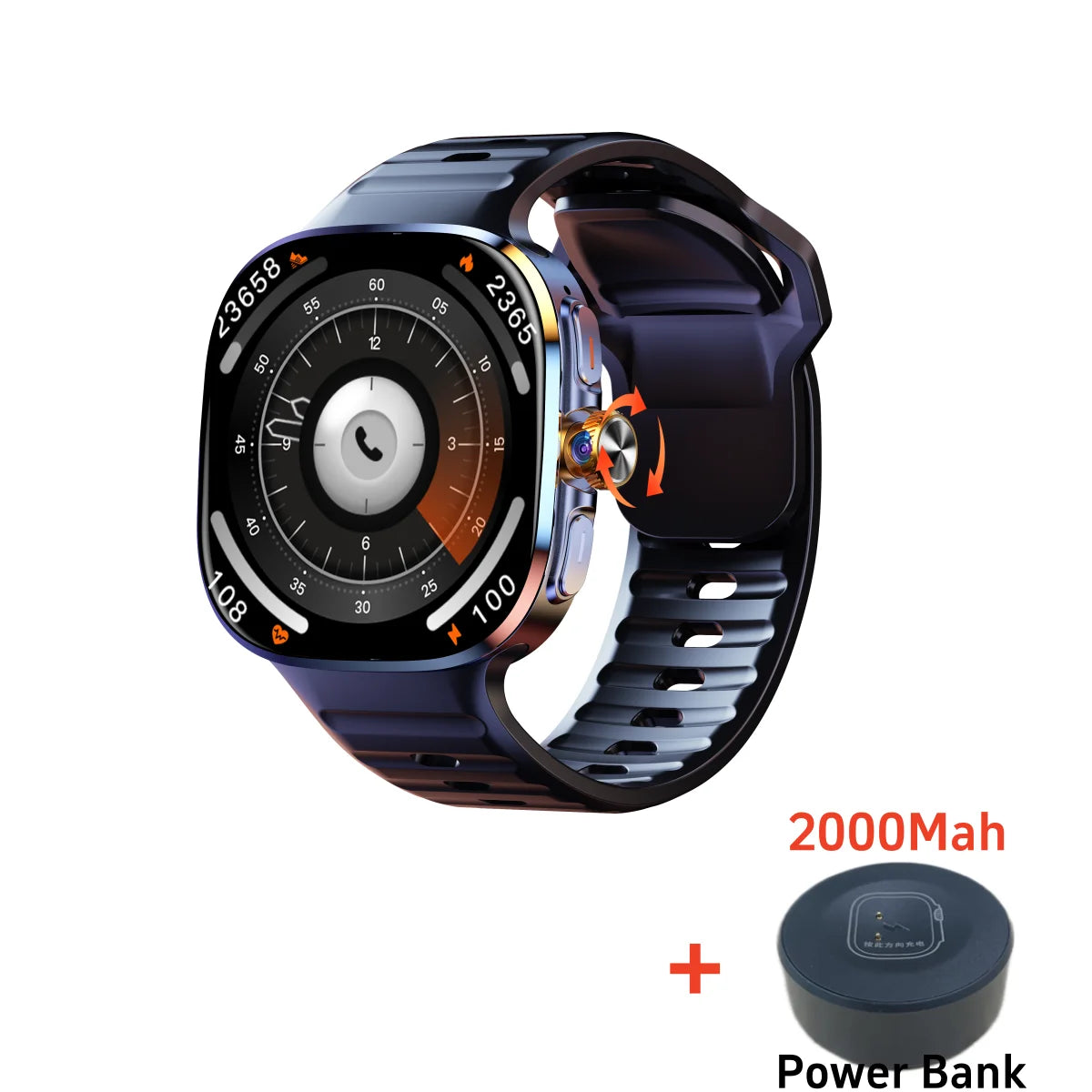 Zestbolt M99 5G Android Smartwatch | 2.4" AMOLED | 900W Rotating Camera | WiFi | GPS | NFC | SIM Card | 17 Languages