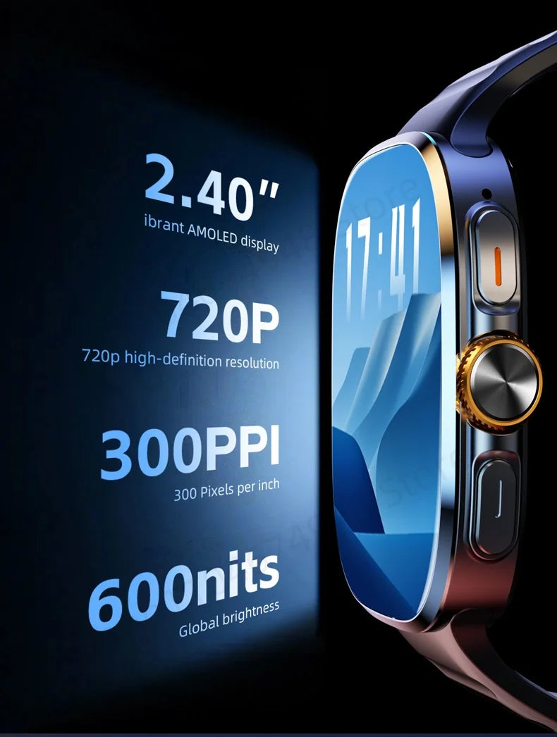 Zestbolt M99 5G Android Smartwatch | 2.4" AMOLED | 900W Rotating Camera | WiFi | GPS | NFC | SIM Card | 17 Languages