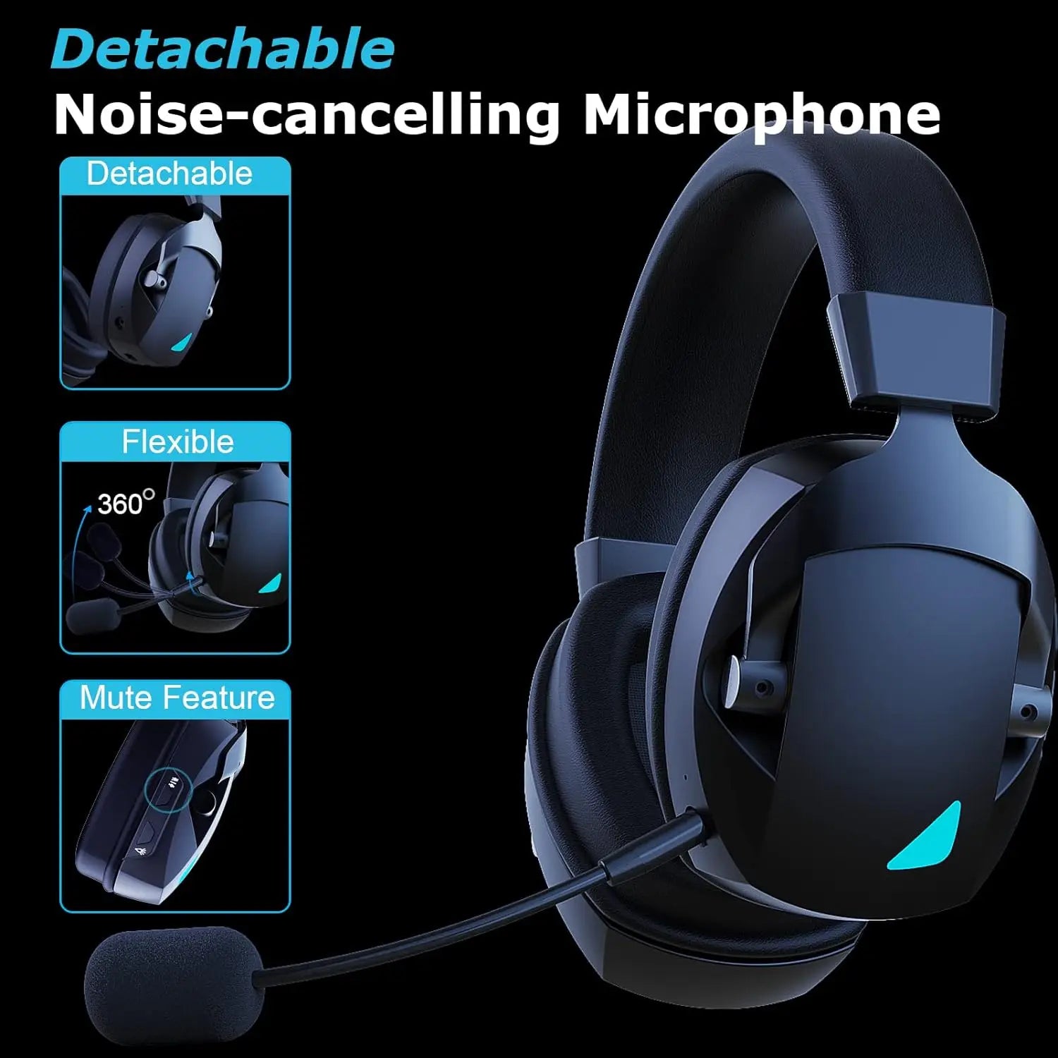 Acinaci 2.4GHz Wireless Gaming Headset | 50mm Drivers | Memory Foam | PS5, PS4, PC & Nintendo Switch
