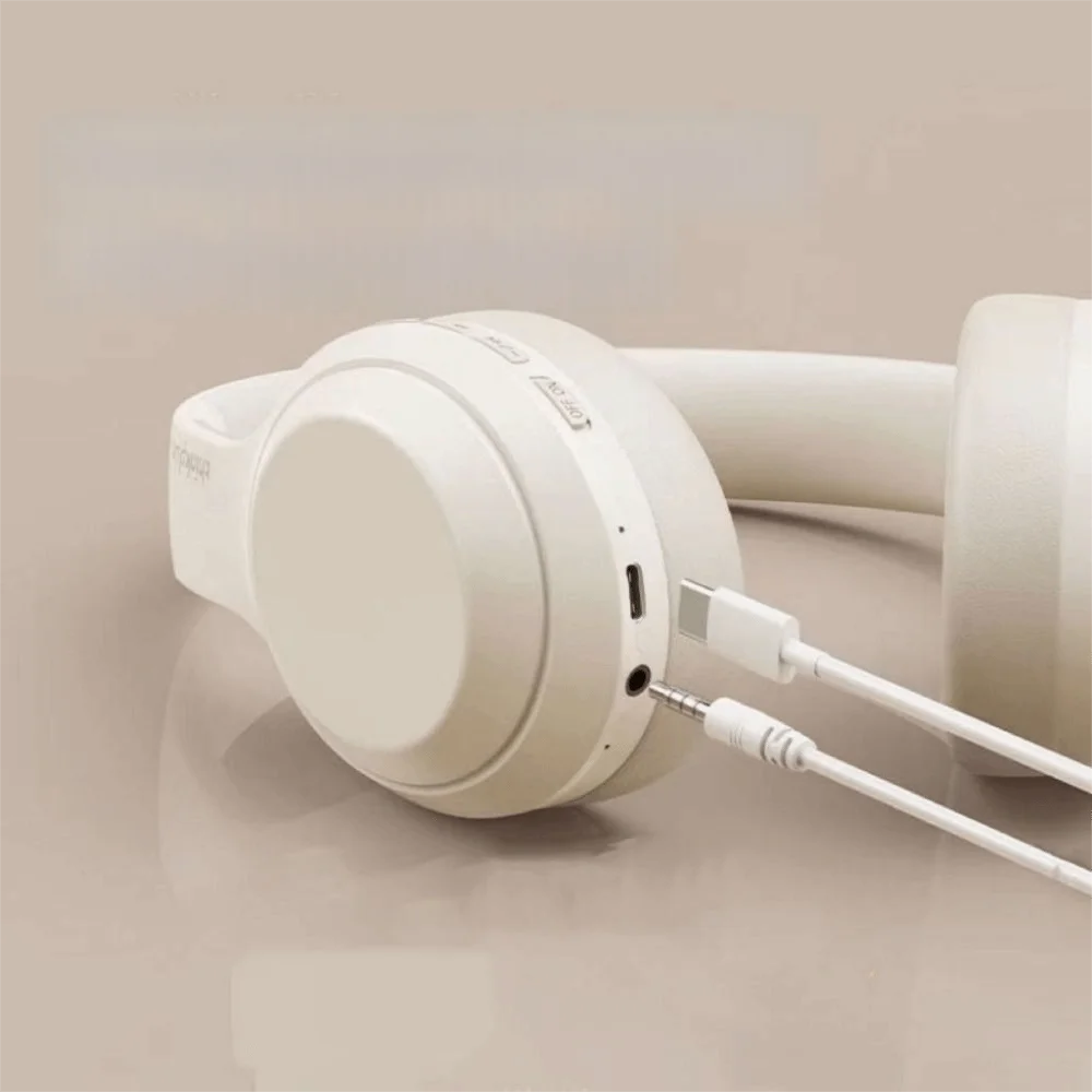 Bluetooth 5.3 Wireless Headphones | Balanced Armature | Foldable | Adjustable Headband | HiFi Stereo | Khaki, Black & Pink