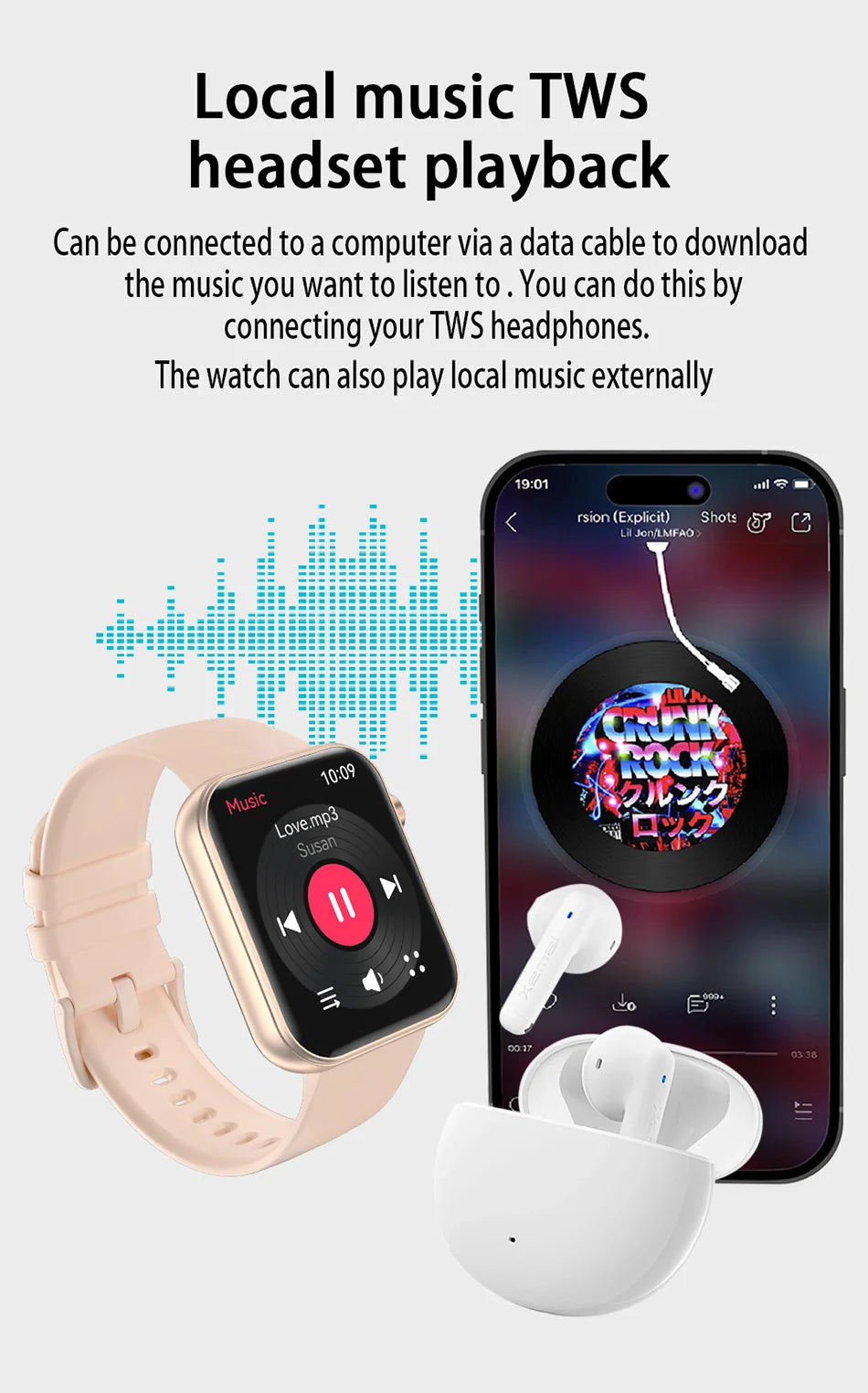 Jooeniok P51 Smart Watch | Built-In Camera | Video Recording | 7-Day Battery | IPS Display | BT Calling | iPhone & Android