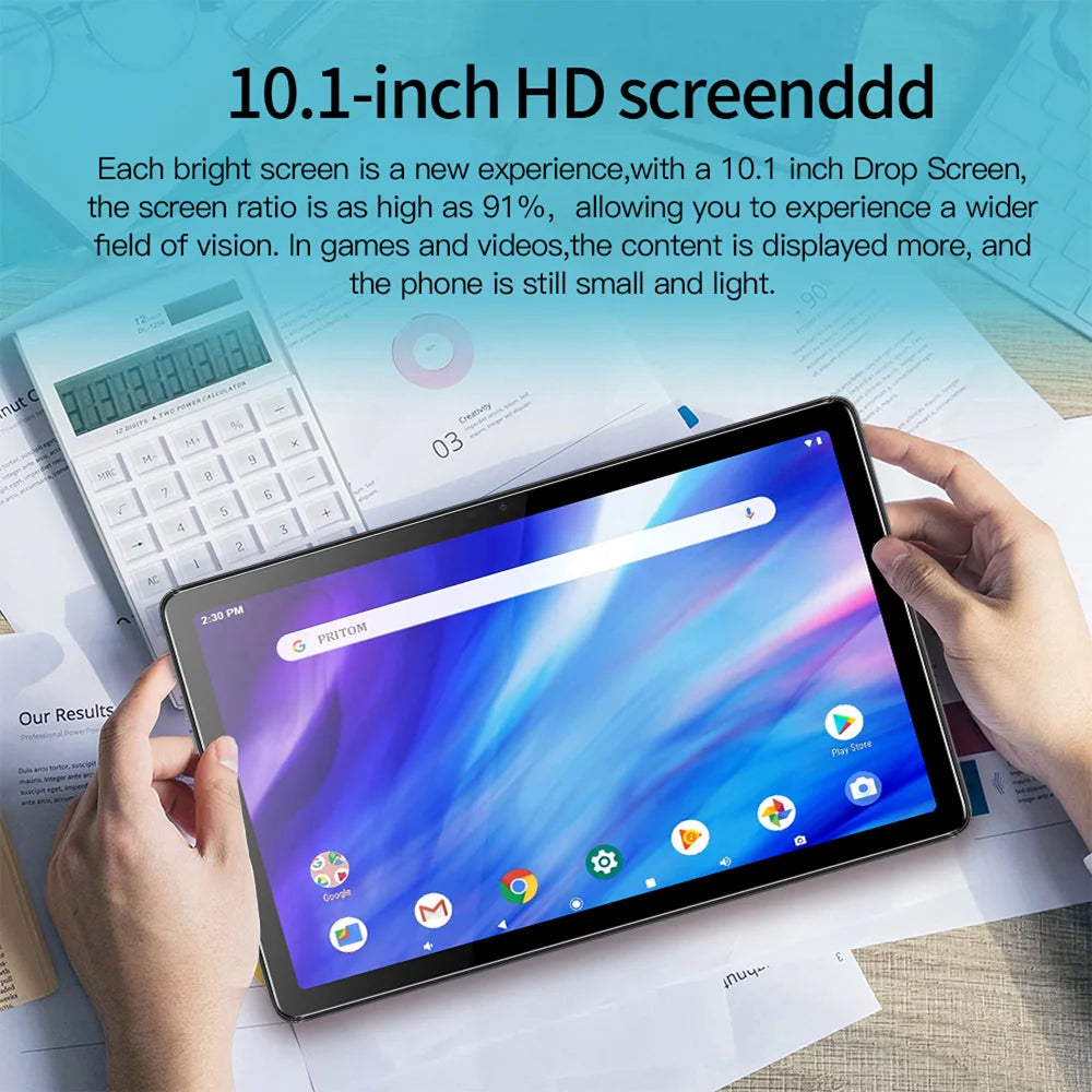 10.1" Android Tablet 2026 | Octa-Core | 4GB RAM | 64GB ROM | Dual SIM 4G & 3G Phone Call | 6000mAh | Google Play