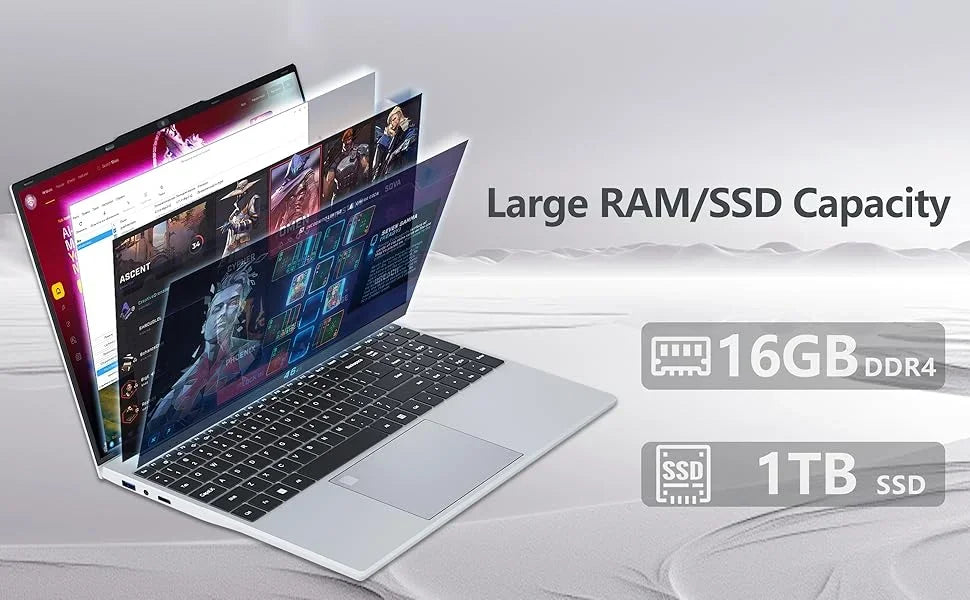 2026 Gaming Laptop 15.6" | Windows 11 | Intel Core i9-10980HK | 16GB RAM | 1TB/2TB SSD | Backlit Keyboard | Fingerprint Unlock