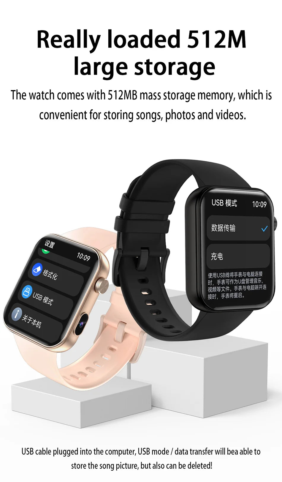 Jooeniok P51 Smart Watch | Built-In Camera | Video Recording | 7-Day Battery | IPS Display | BT Calling | iPhone & Android