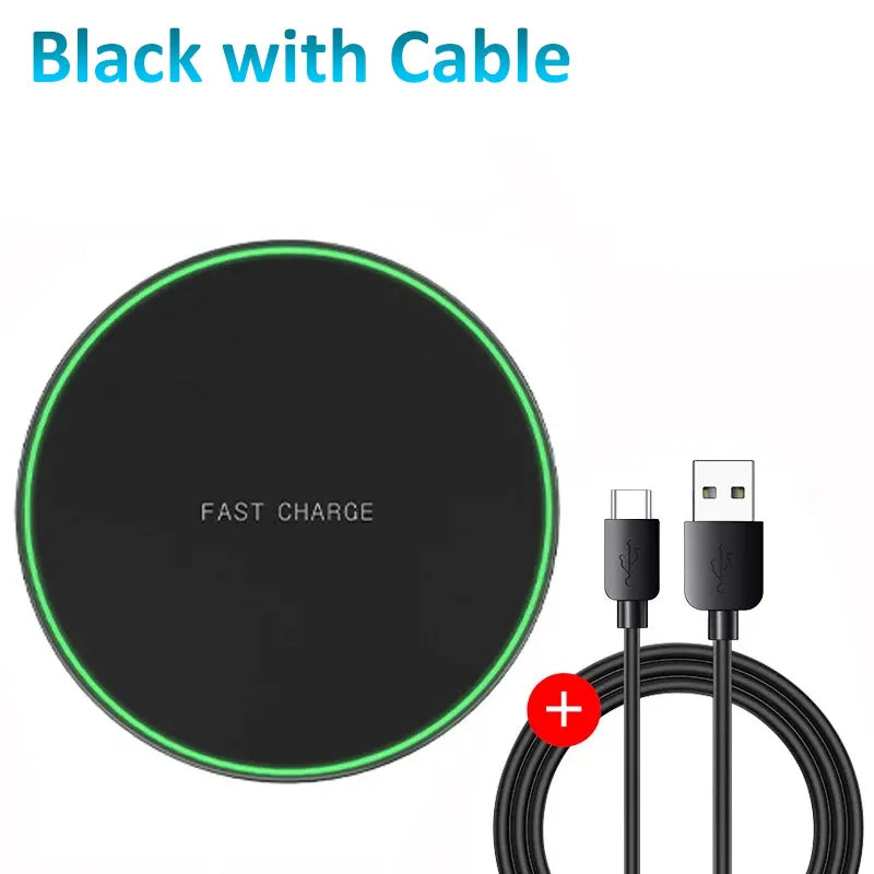 100W Wireless Charger Pad | Ultra-Fast Induction Charging | iPhone 12–17, Samsung, Xiaomi & Huawei