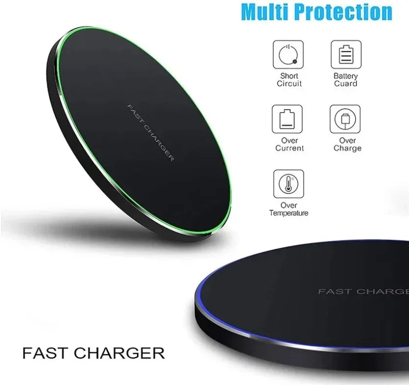 100W Wireless Charger Pad | Ultra-Fast Induction Charging | iPhone 12–17, Samsung, Xiaomi & Huawei