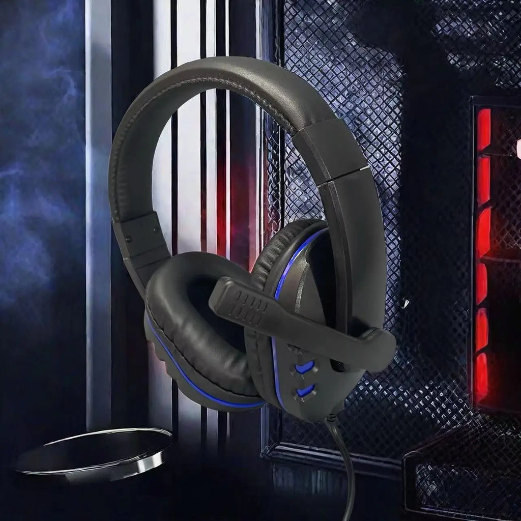 7260 Wired Headphones with Microphone，Suitable for work meetings、Study Recording、Entertainment Games，Compatible：PS4/PS5/Xbox One