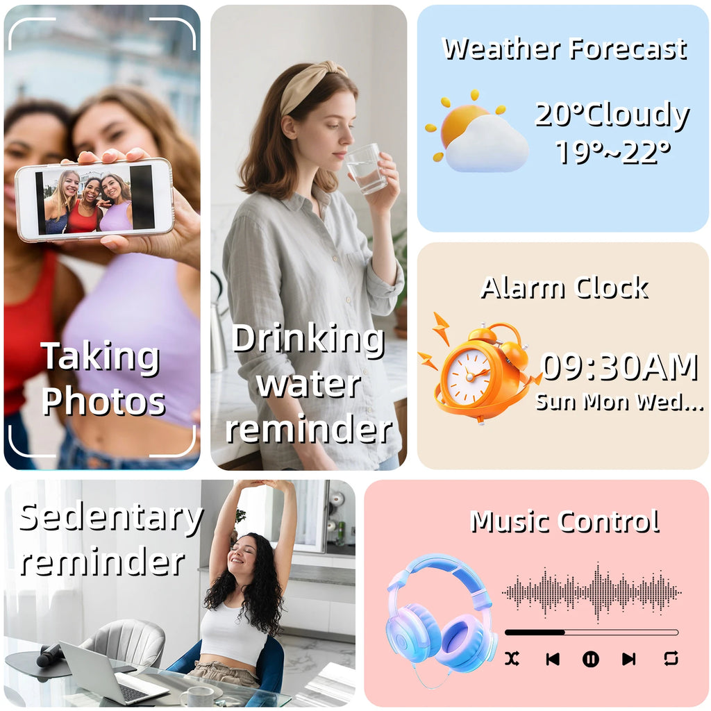 2025 New Smartwatch 1.83‘‘HD Screen with Wireless Call Sport Fitness Tracker Music Control Sedentary Reminder for Men Women Gift