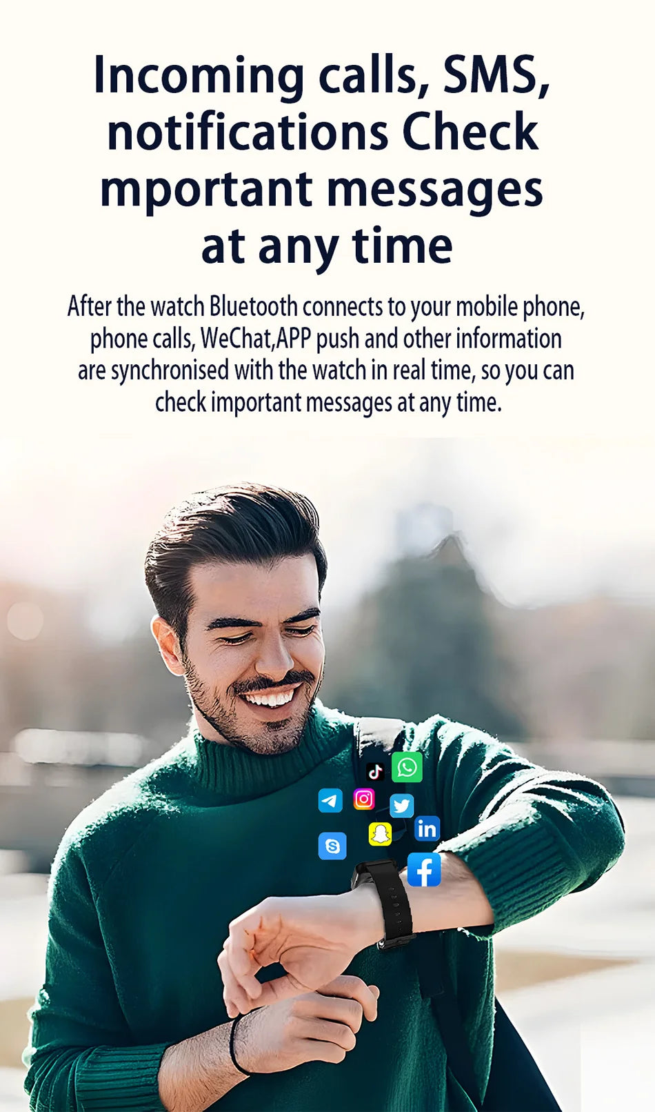 Jooeniok P51 Smart Watch | Built-In Camera | Video Recording | 7-Day Battery | IPS Display | BT Calling | iPhone & Android