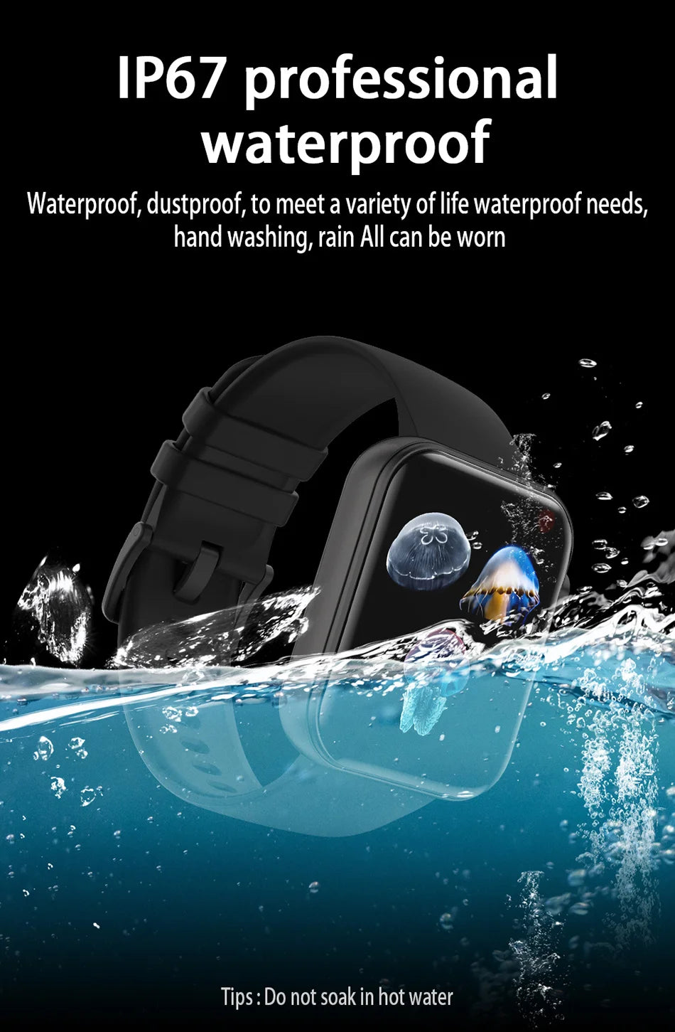 Jooeniok P51 Smart Watch | Built-In Camera | Video Recording | 7-Day Battery | IPS Display | BT Calling | iPhone & Android