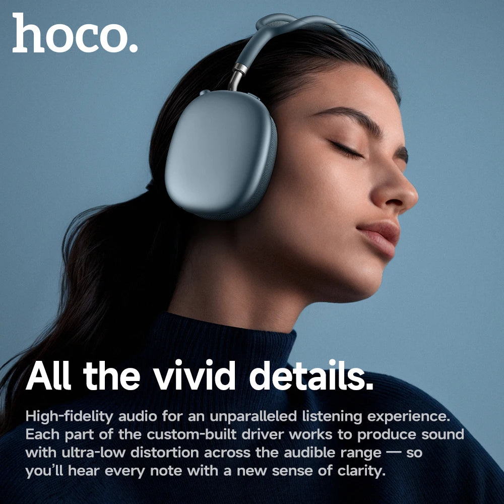HOCO W65 Plus ANC Bluetooth Headphones | 45-Hr Battery | HiFi Over-Ear | Sport | 6 Colours