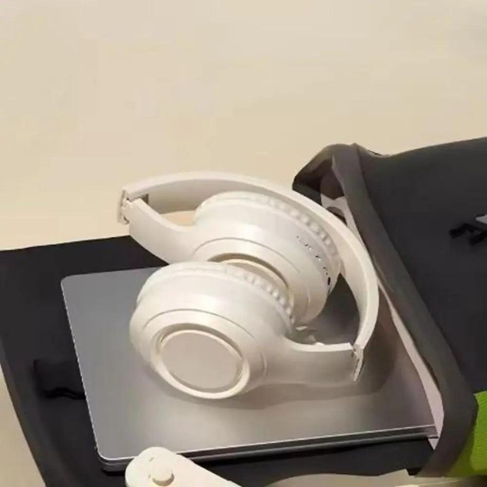 Bluetooth 5.3 Wireless Headphones | Balanced Armature | Foldable | Adjustable Headband | HiFi Stereo | Khaki, Black & Pink