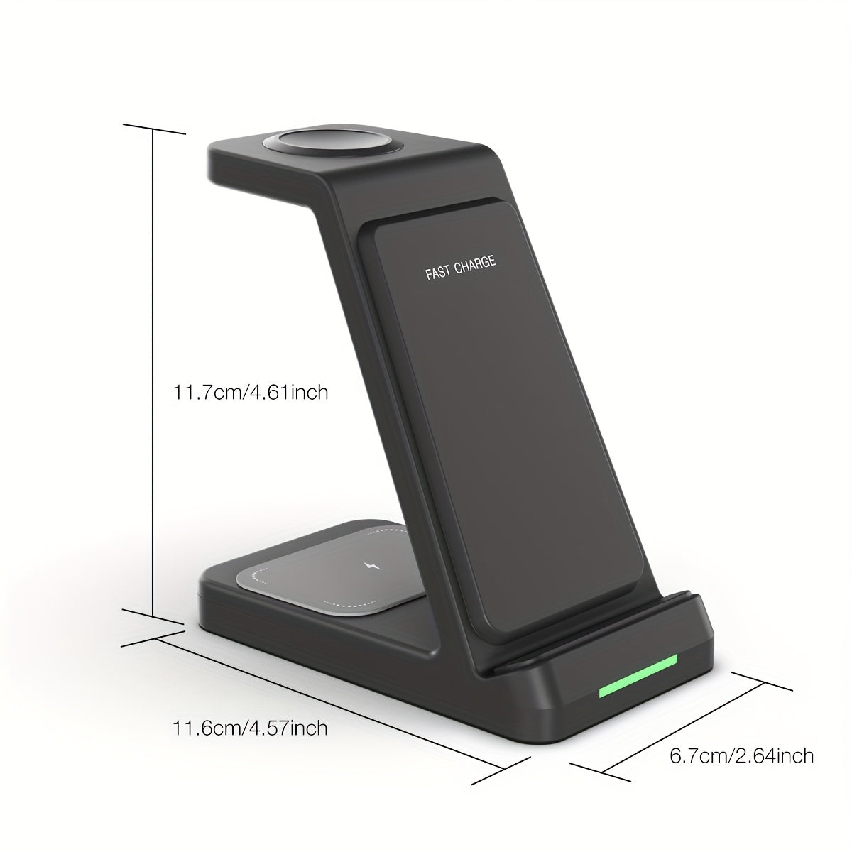 3-in-1 Wireless Charging Station | Phone Holder Stand | Charging Indicator | iPhone 17–11 & Apple Watch | Home & Office