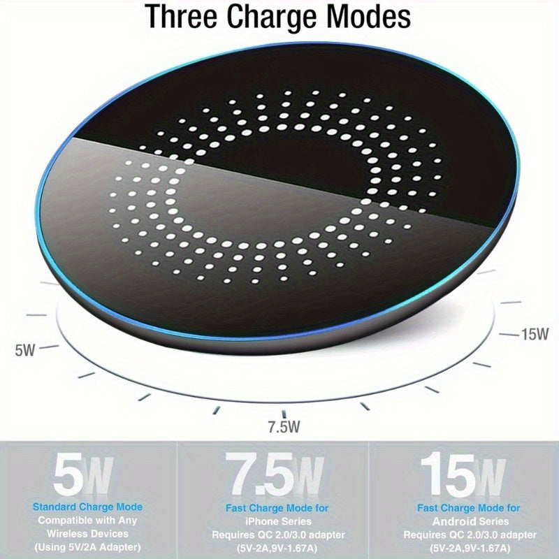 15W Magnetic Wireless Fast Charger | iPhone 16/15/14/13, Samsung S25/S24, Pixel, Xiaomi & More