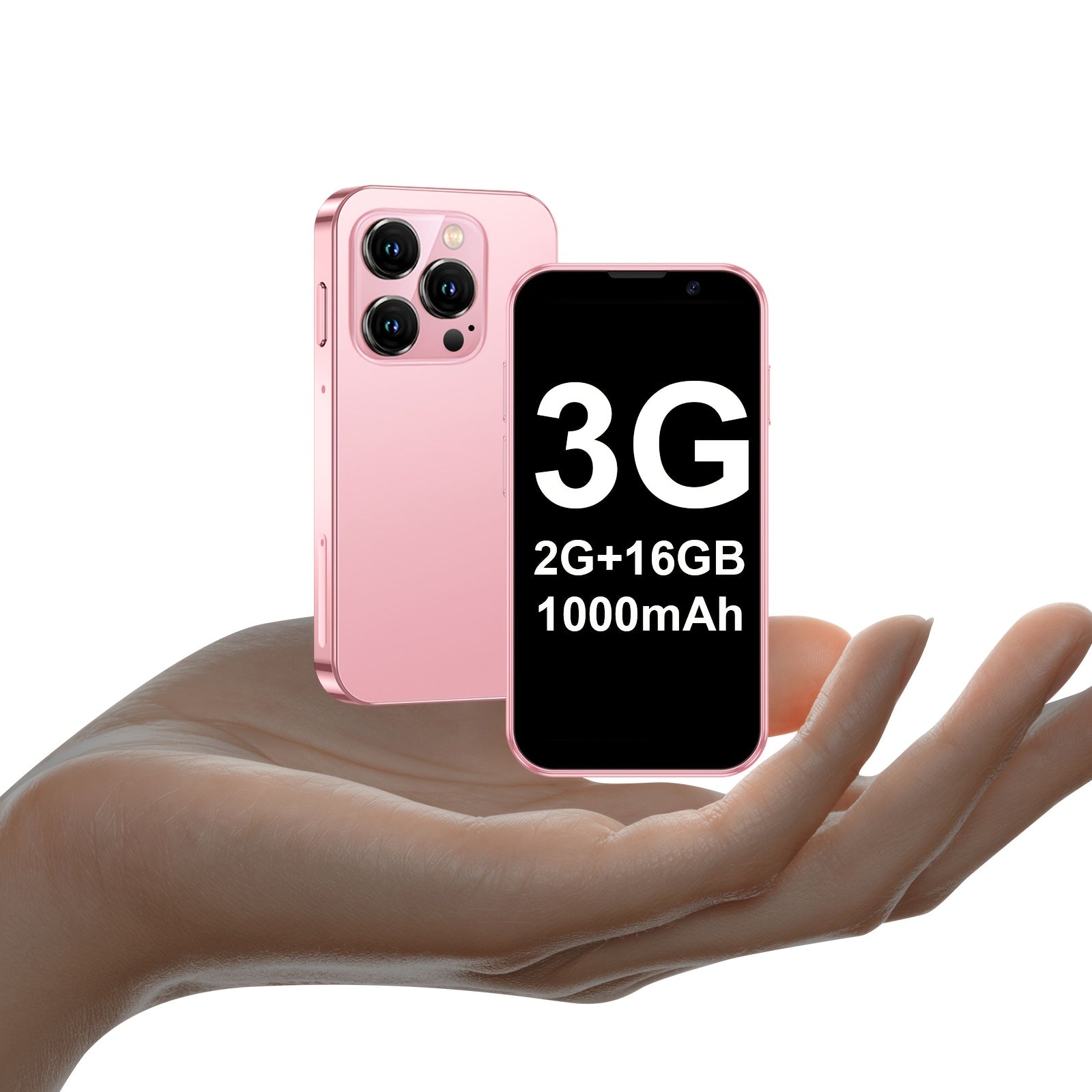 Mini Phone Unlocked Android | 3.0" HD Touch | Dual SIM | Face ID | 2GB+16GB | Type-C | Kids & Students